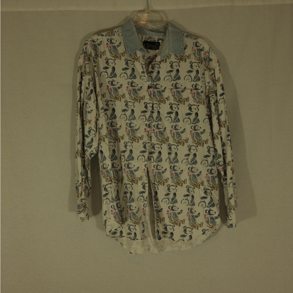 vintage at last  denim chambray teddy bears